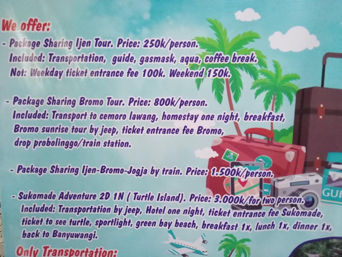 בניוואנגי Dannu'S Homestay Ijen And Bromo Tour מראה חיצוני תמונה